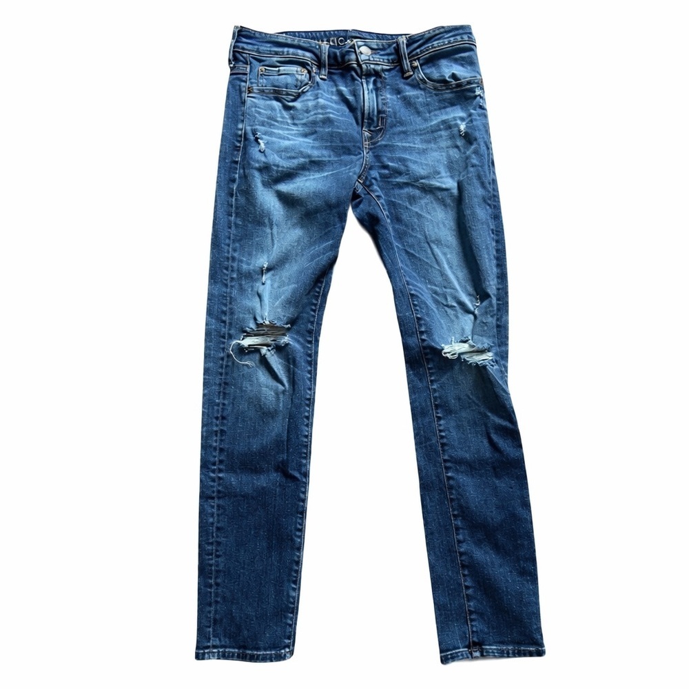American Eagle Men’s Distressed Skinny Next Level Airflex Jeans size 32x32